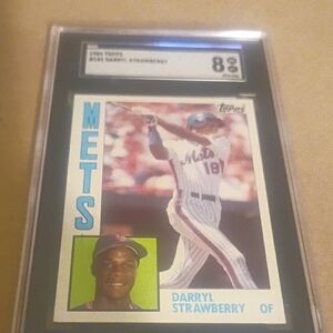 Darryl Strawberry Topps 1984 Sgc Graded 8 Rookie Baseball Card New York Mets Of